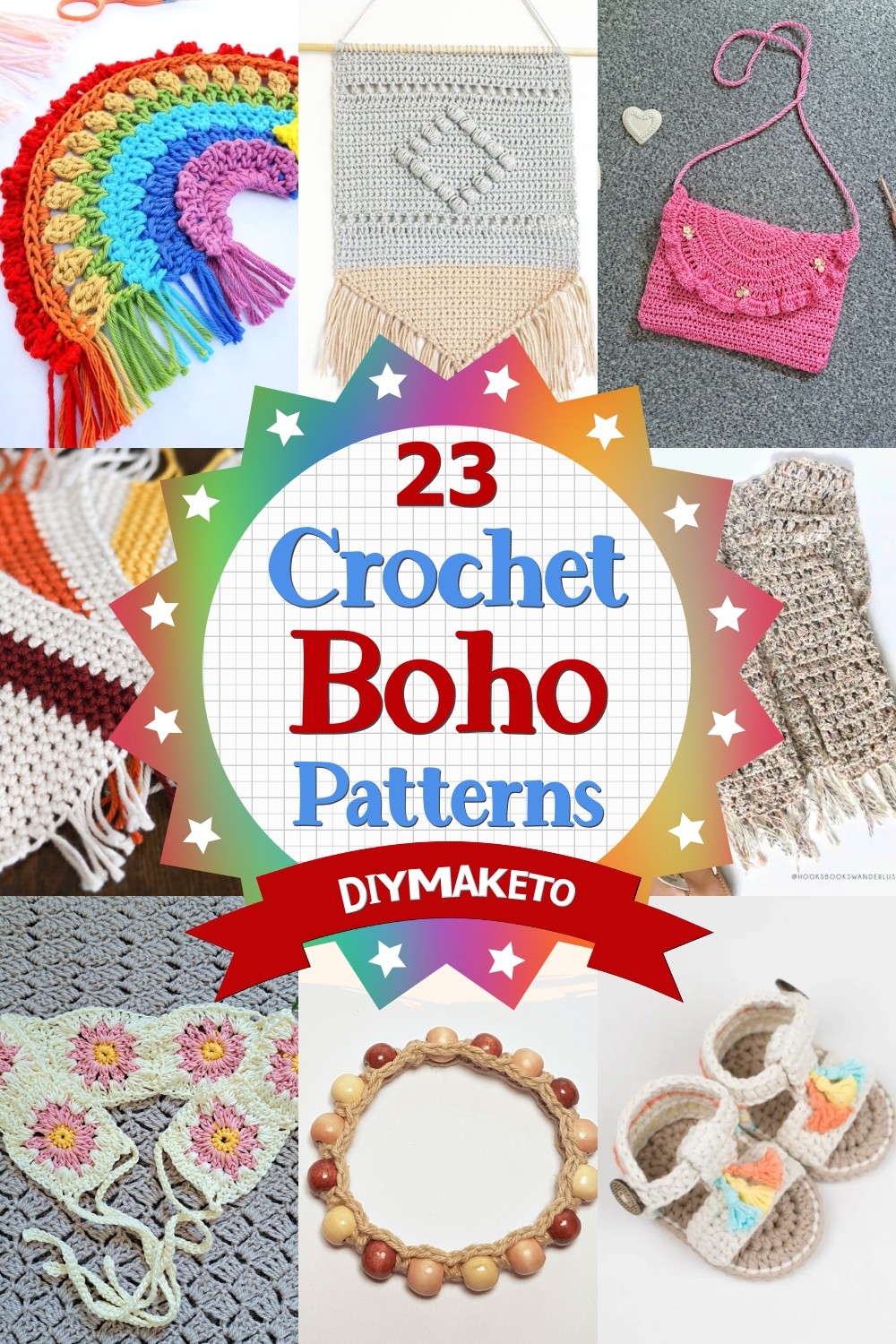 Free Crochet Boho Patterns For All Skill Levels To Crochet With Boho Vibe!