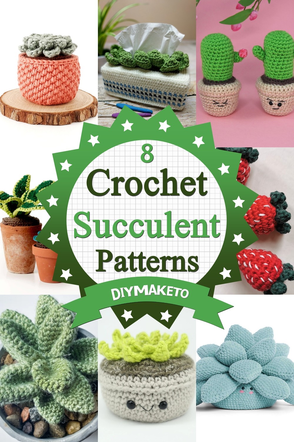 8 Free Crochet Succulent Patterns