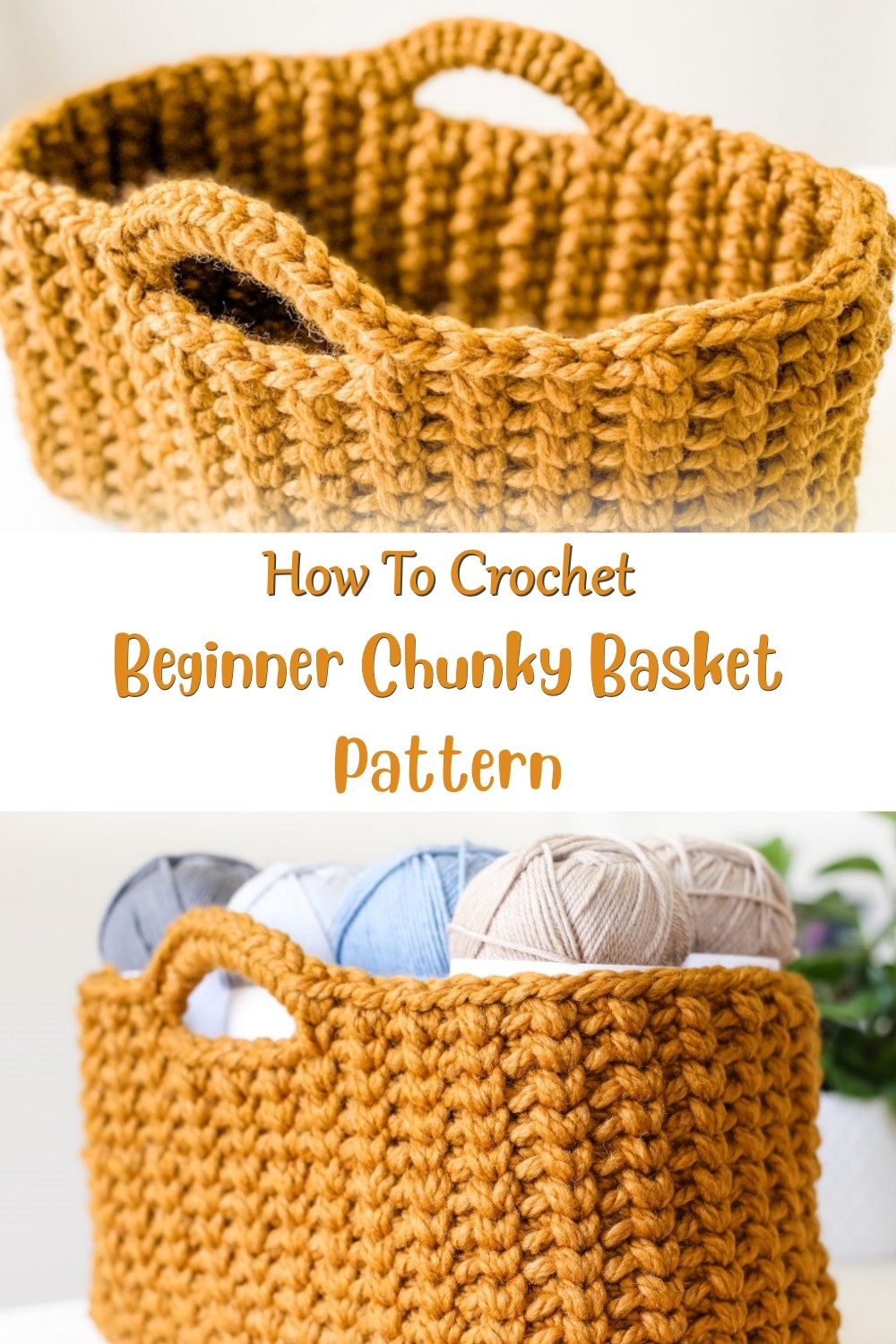 Beginner Chunky Crochet Basket Pattern 