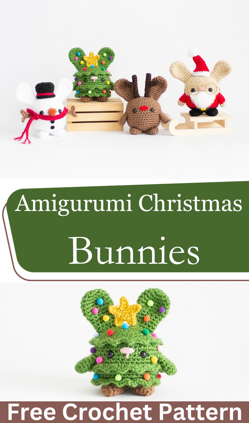 Crochet Amigurumi Christmas Bunnies