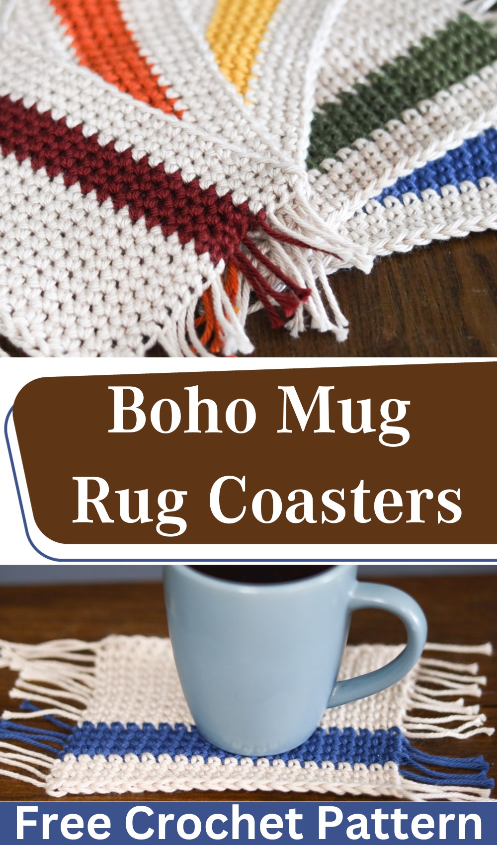 Crochet Boho Mug Rug Coasters