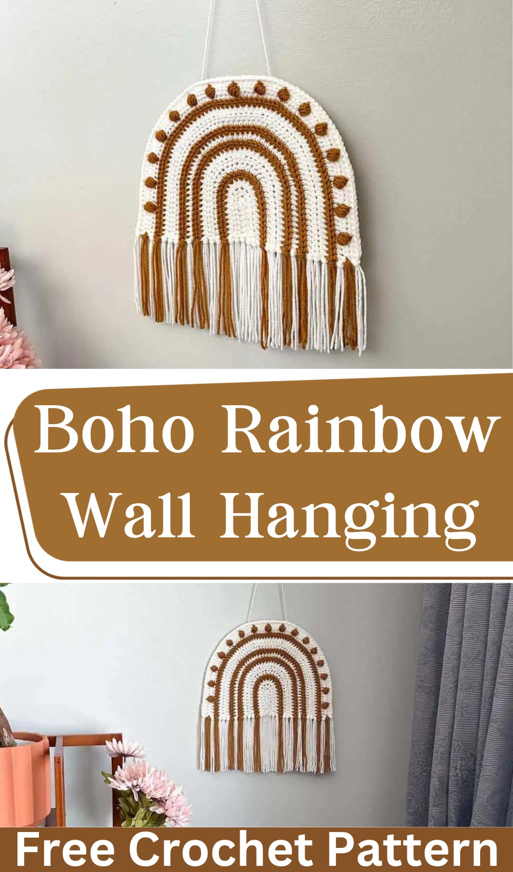 Crochet Boho Rainbow Wall Hanging