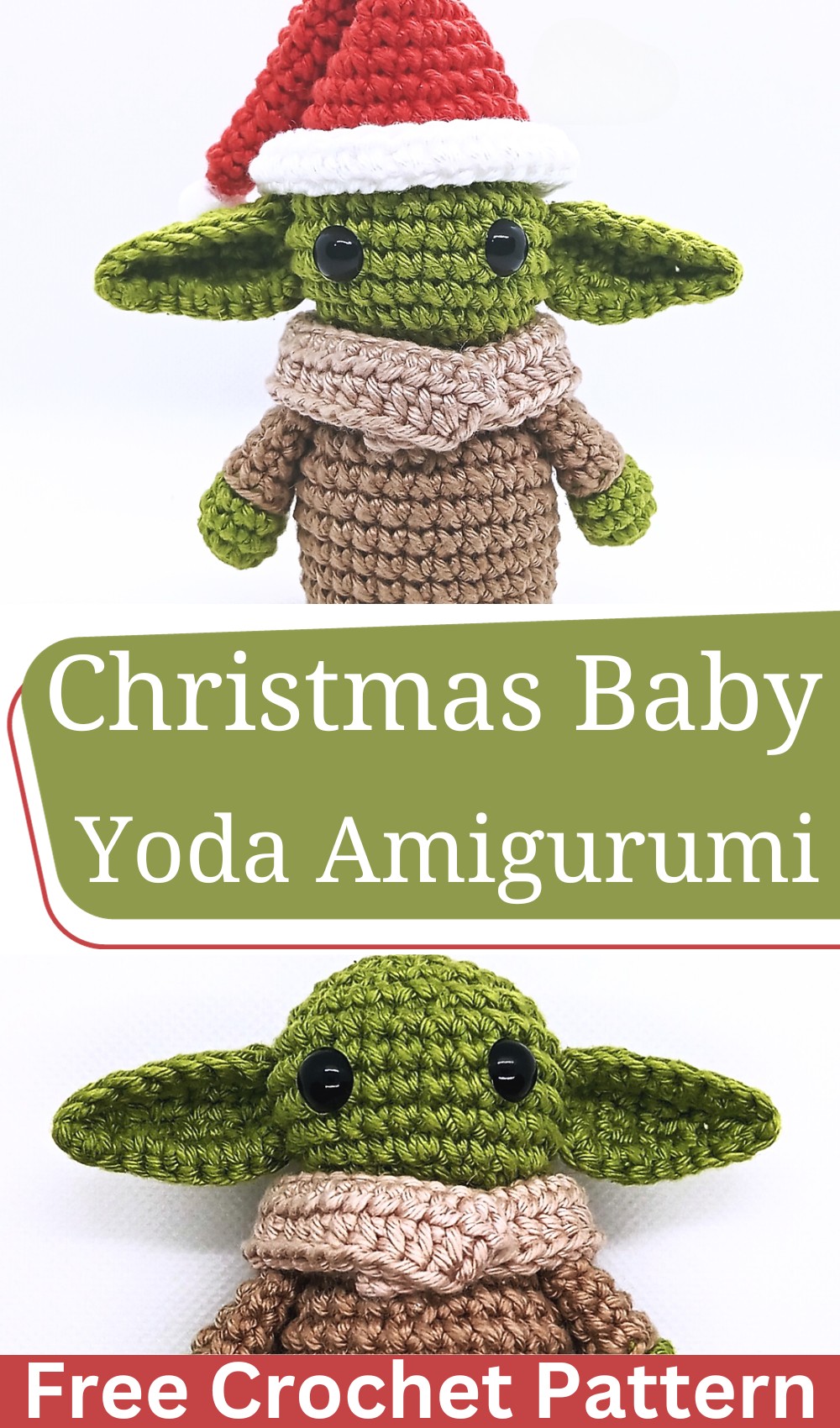 Crochet Christmas Baby Yoda Amigurumi