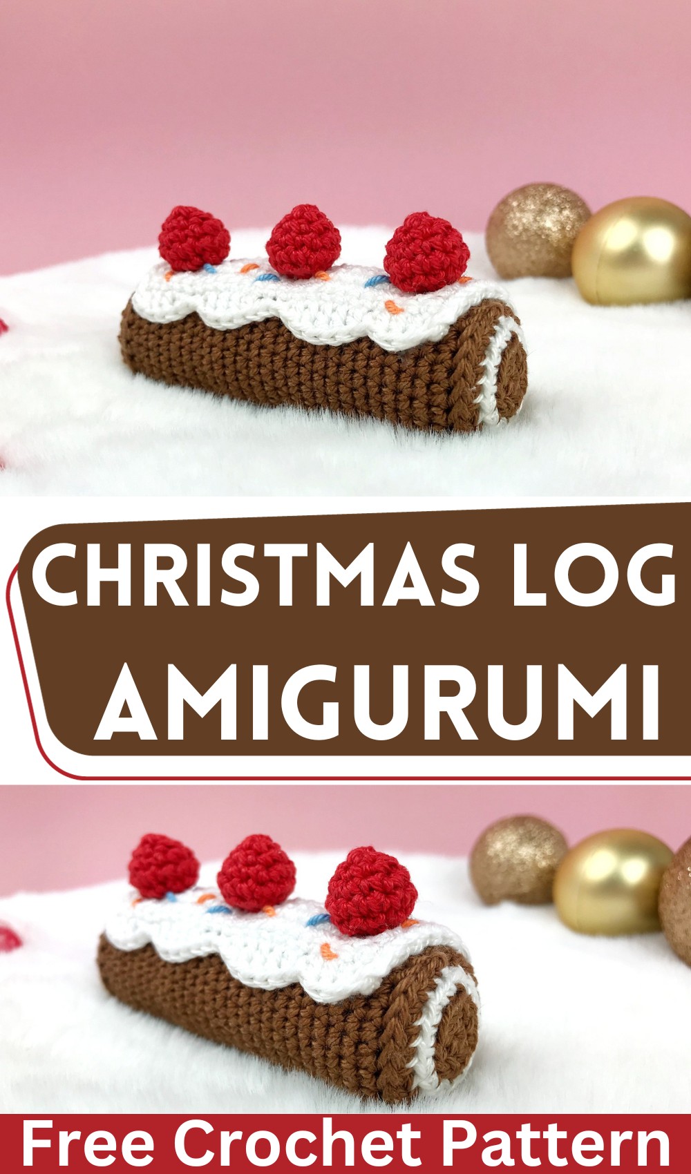 Crochet Christmas Log Amigurumi 