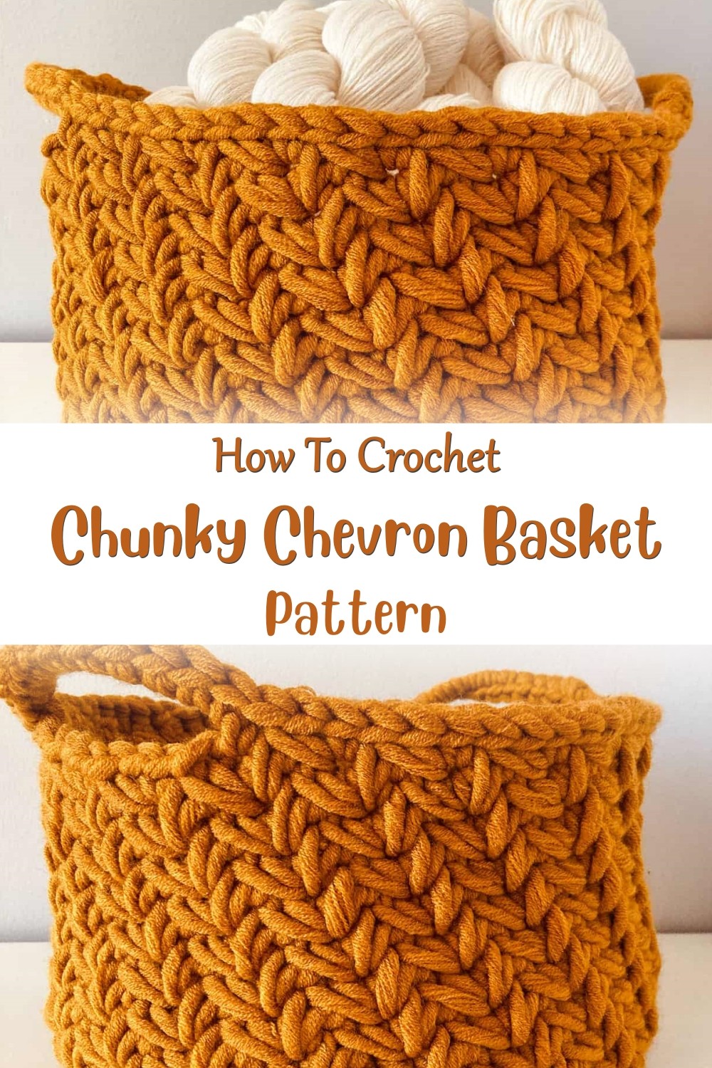Crochet Chunky Chevron Basket Pattern