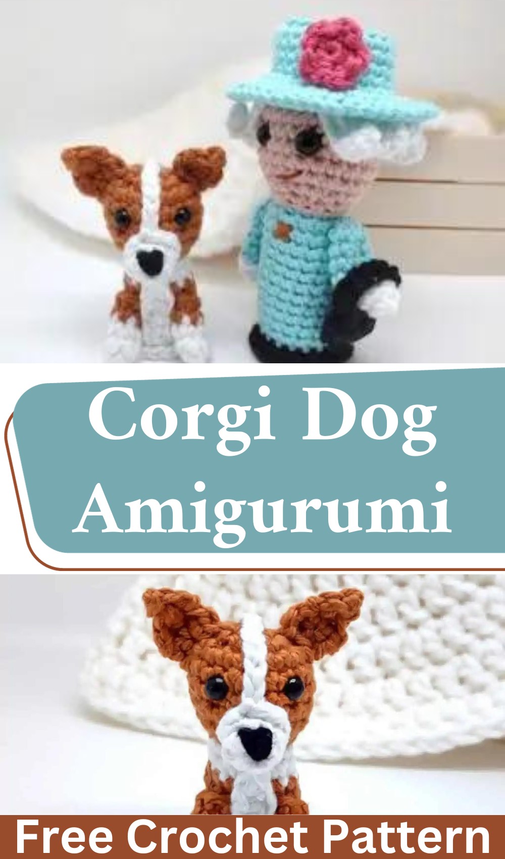 Realistic Crochet Dog As Corgie