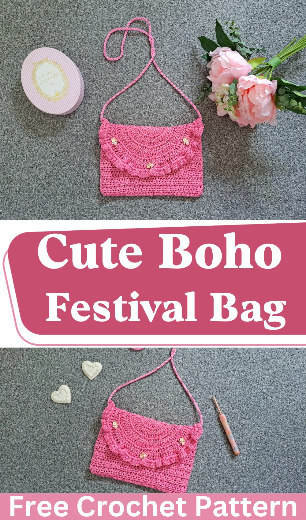 Crochet Cute Boho Festival Bag