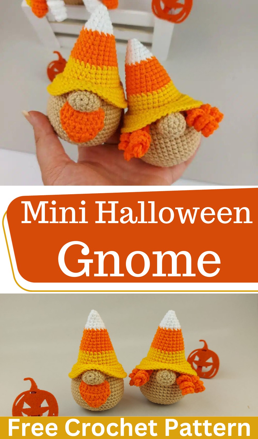 Crochet Mini Halloween Gnome