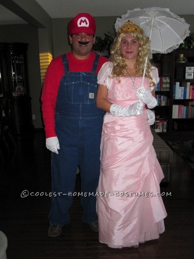 DIY Coolest Princess Peach And Mario Couple Costume