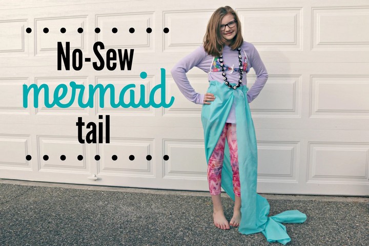 DIY How-to Make A No-sew Mermaid Tail And Costume