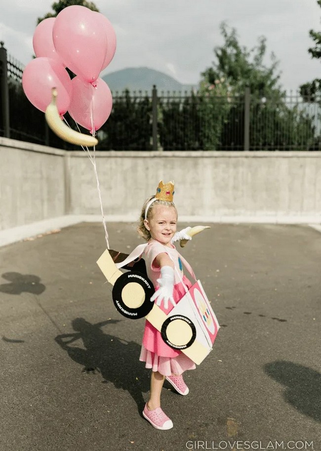 DIY Mario Kart Princess Peach Costume