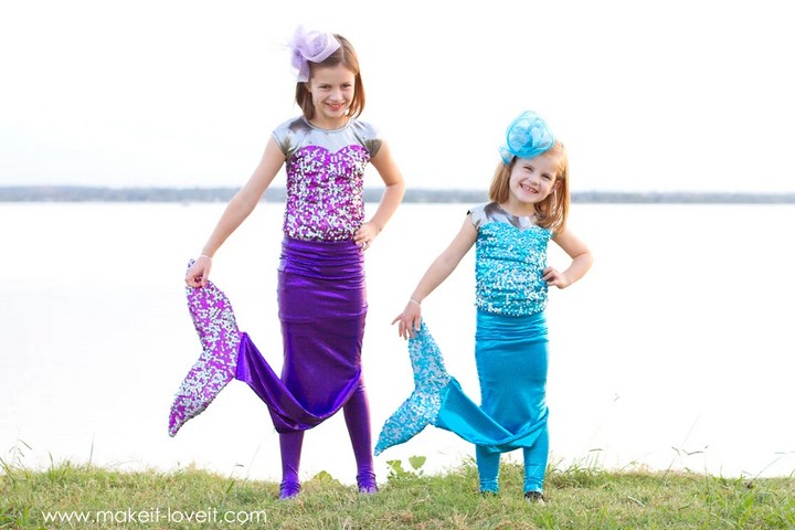 DIY Mermaid Costume With A Repositionable Fin