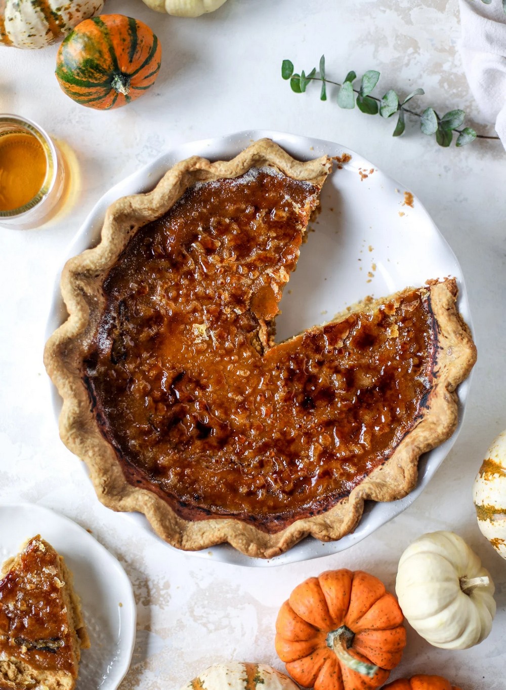 Bourbon Brûlée Pumpkin Pie